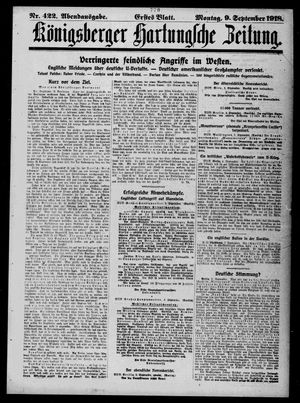 Königsberger Hartungsche Zeitung on Sep 9, 1918