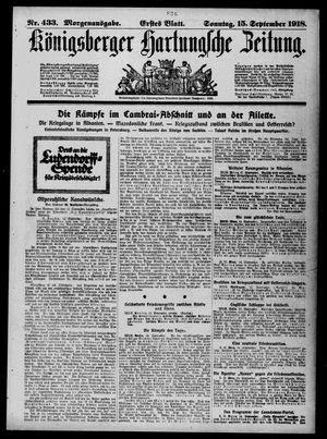 Königsberger Hartungsche Zeitung vom 15.09.1918