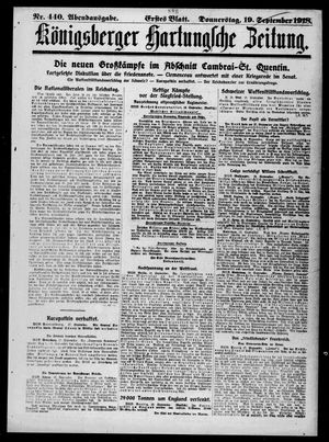 Königsberger Hartungsche Zeitung vom 19.09.1918