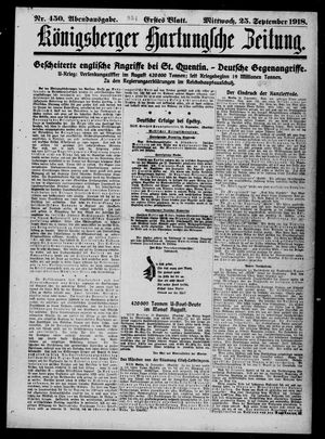 Königsberger Hartungsche Zeitung on Sep 25, 1918