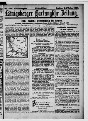 Königsberger Hartungsche Zeitung vom 04.10.1918
