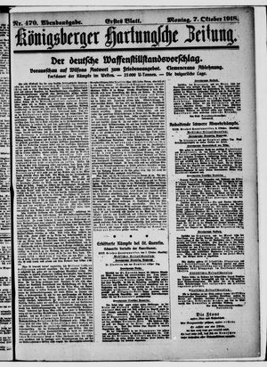 Königsberger Hartungsche Zeitung vom 07.10.1918