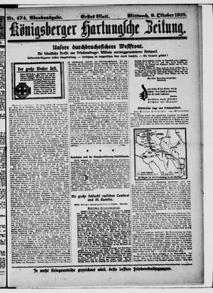 Königsberger Hartungsche Zeitung vom 09.10.1918