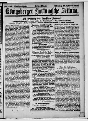 Königsberger Hartungsche Zeitung vom 14.10.1918