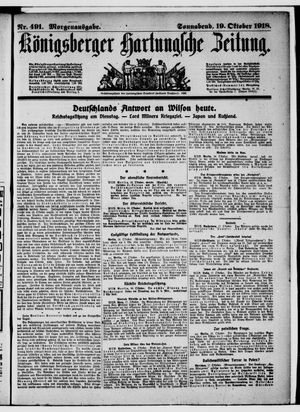 Königsberger Hartungsche Zeitung vom 19.10.1918