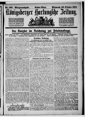Königsberger Hartungsche Zeitung vom 23.10.1918