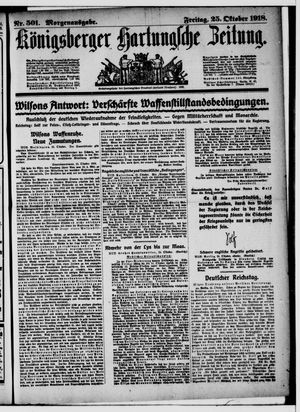 Königsberger Hartungsche Zeitung vom 25.10.1918