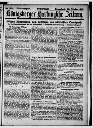 Königsberger Hartungsche Zeitung vom 26.10.1918