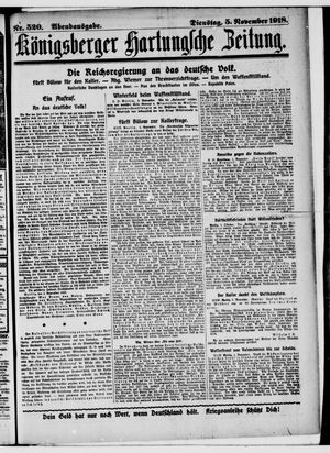 Königsberger Hartungsche Zeitung vom 05.11.1918