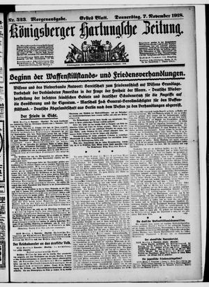 Königsberger Hartungsche Zeitung vom 07.11.1918