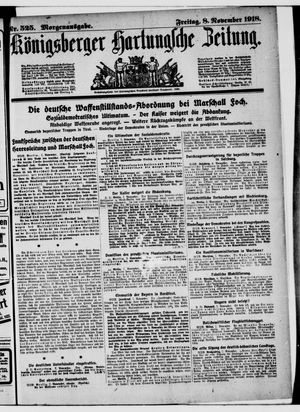 Königsberger Hartungsche Zeitung vom 08.11.1918
