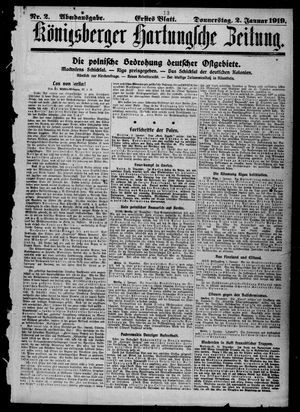 Königsberger Hartungsche Zeitung on Jan 2, 1919