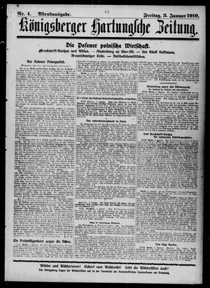 Königsberger Hartungsche Zeitung vom 03.01.1919