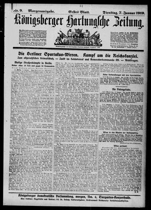 Königsberger Hartungsche Zeitung vom 07.01.1919