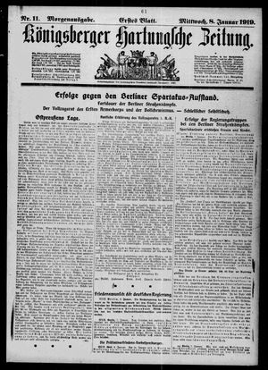 Königsberger Hartungsche Zeitung vom 08.01.1919