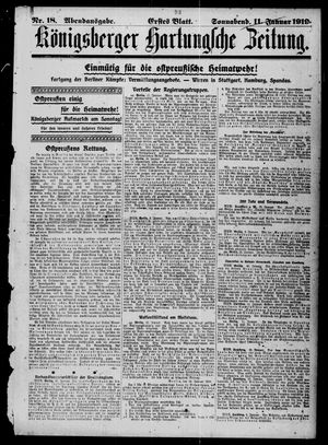 Königsberger Hartungsche Zeitung vom 11.01.1919