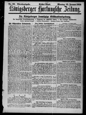 Königsberger Hartungsche Zeitung vom 13.01.1919