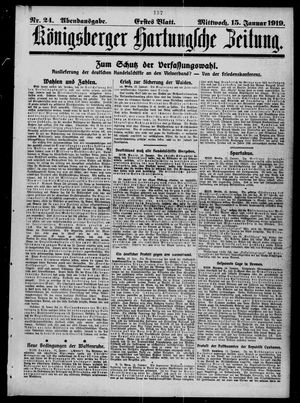 Königsberger Hartungsche Zeitung vom 15.01.1919