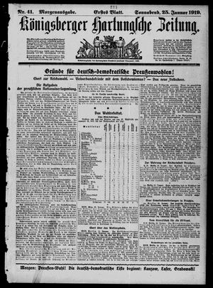 Königsberger Hartungsche Zeitung on Jan 25, 1919