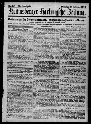 Königsberger Hartungsche Zeitung on Feb 3, 1919