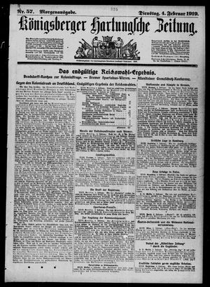 Königsberger Hartungsche Zeitung on Feb 4, 1919