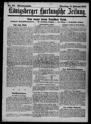 Königsberger Hartungsche Zeitung vom 11.02.1919