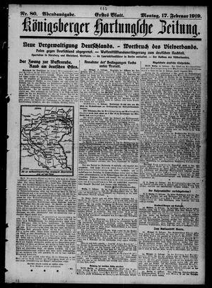 Königsberger Hartungsche Zeitung vom 17.02.1919