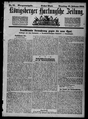Königsberger Hartungsche Zeitung vom 18.02.1919