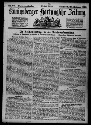 Königsberger Hartungsche Zeitung on Feb 26, 1919