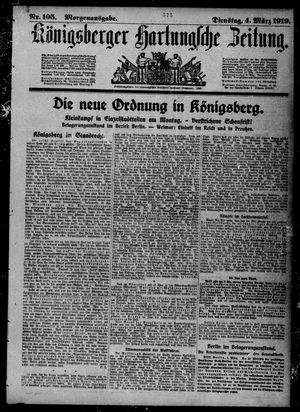 Königsberger Hartungsche Zeitung on Mar 4, 1919