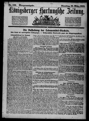 Königsberger Hartungsche Zeitung vom 18.03.1919