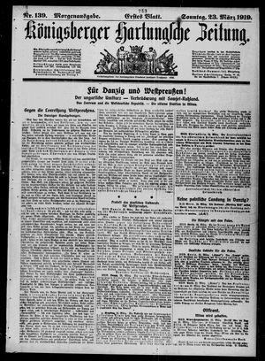 Königsberger Hartungsche Zeitung vom 23.03.1919