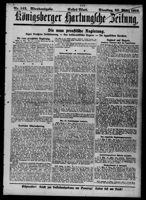 Königsberger Hartungsche Zeitung vom 25.03.1919