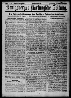 Königsberger Hartungsche Zeitung vom 11.04.1919