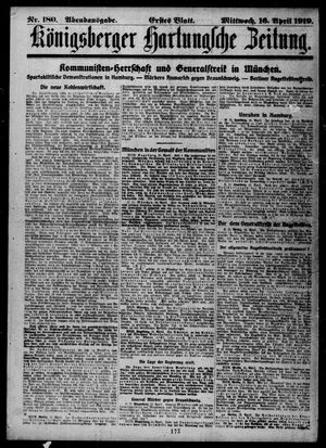 Königsberger Hartungsche Zeitung vom 16.04.1919