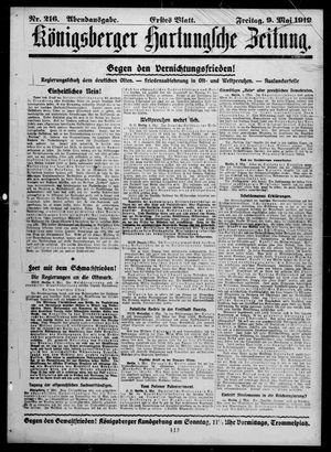 Königsberger Hartungsche Zeitung on May 9, 1919