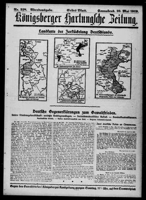 Königsberger Hartungsche Zeitung on May 10, 1919