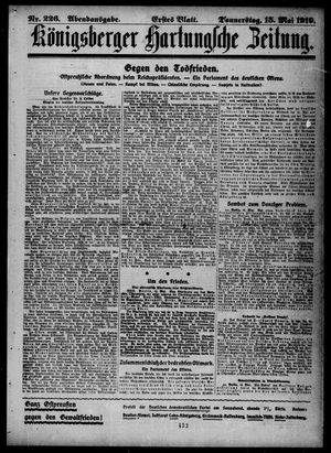 Königsberger Hartungsche Zeitung vom 15.05.1919