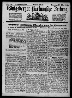 Königsberger Hartungsche Zeitung on May 18, 1919