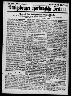 Königsberger Hartungsche Zeitung on May 21, 1919