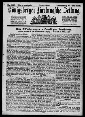 Königsberger Hartungsche Zeitung on May 22, 1919