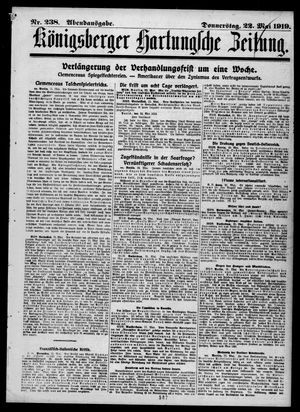 Königsberger Hartungsche Zeitung on May 22, 1919
