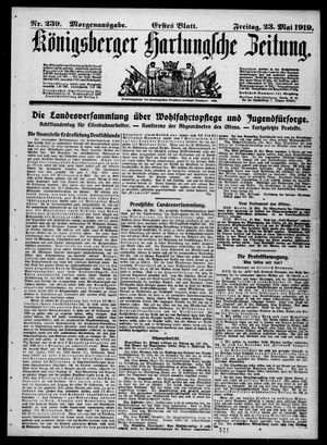 Königsberger Hartungsche Zeitung on May 23, 1919