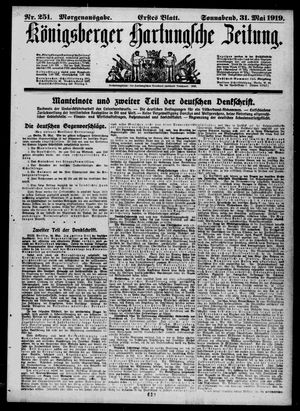 Königsberger Hartungsche Zeitung vom 31.05.1919