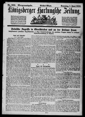 Königsberger Hartungsche Zeitung vom 01.06.1919