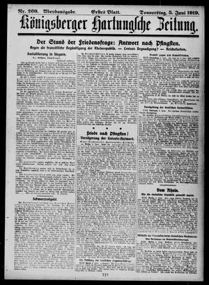 Königsberger Hartungsche Zeitung vom 05.06.1919