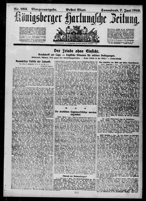 Königsberger Hartungsche Zeitung vom 07.06.1919