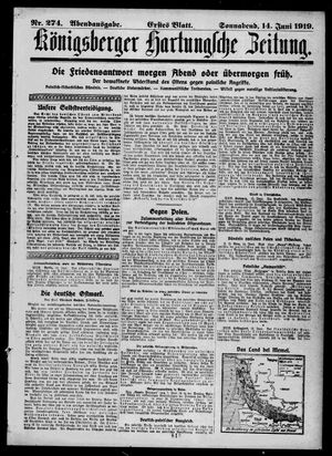 Königsberger Hartungsche Zeitung vom 14.06.1919