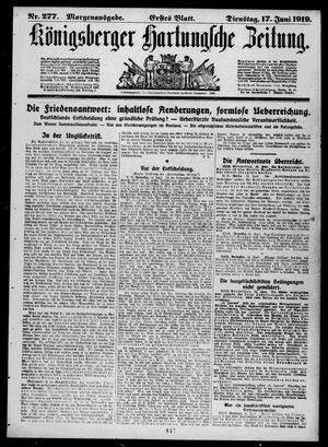 Königsberger Hartungsche Zeitung on Jun 17, 1919
