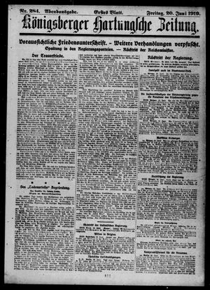 Königsberger Hartungsche Zeitung on Jun 20, 1919